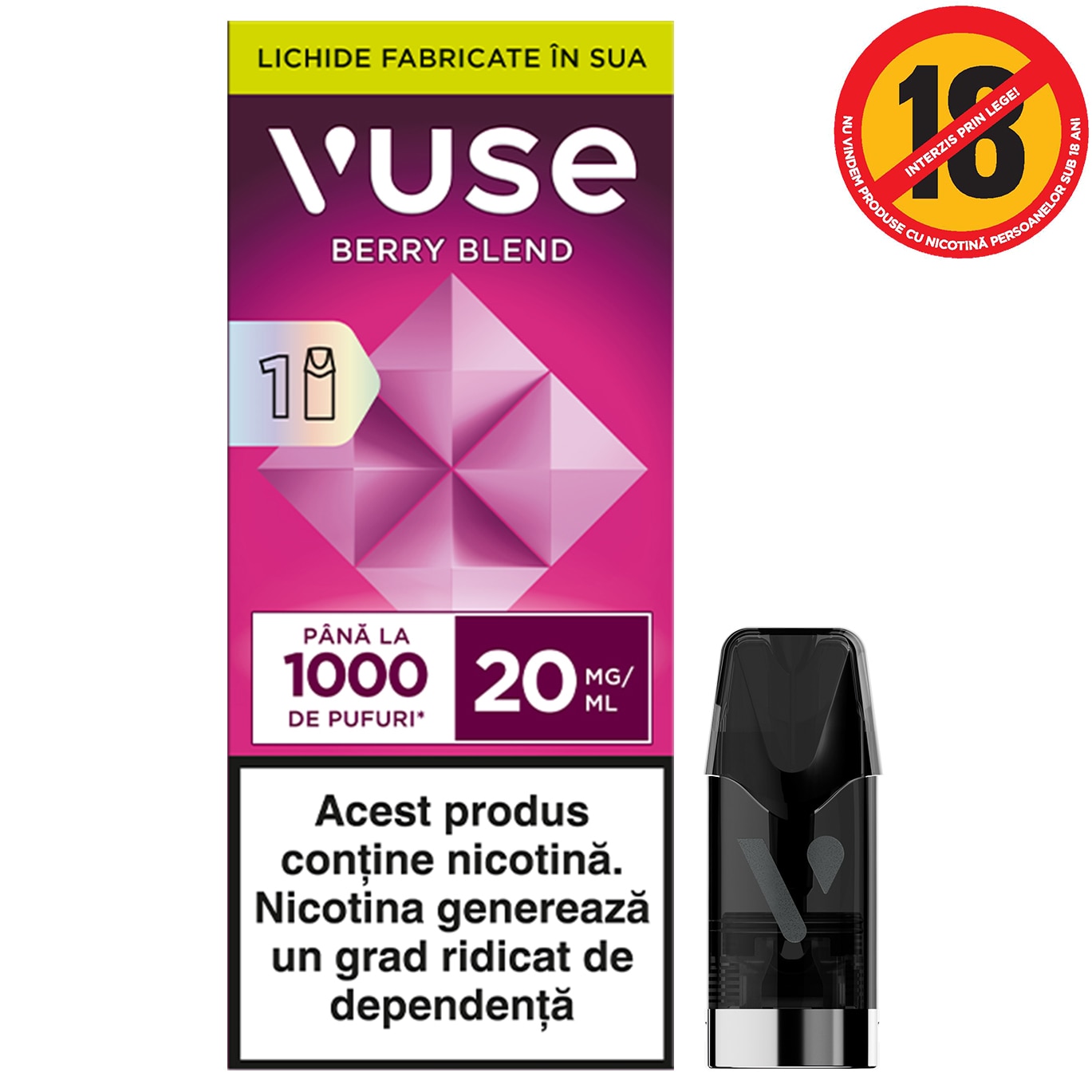 Vuse 1 pod Capsule Berry Blend 20 mg/ml - eMAG.ro