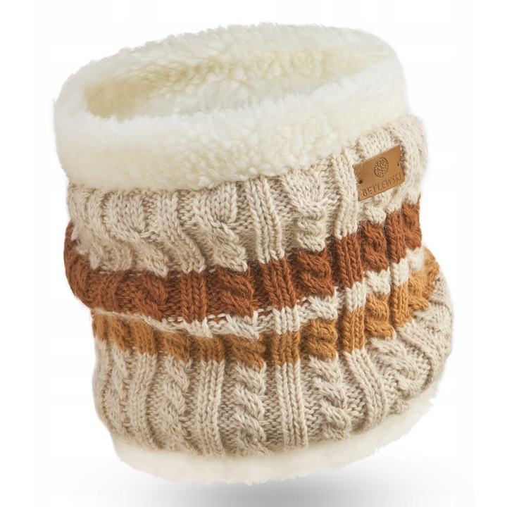 Komin pentru copii Betlewski, model WINTER, colorat, 25x23cm, cu polar, 3-7 ani