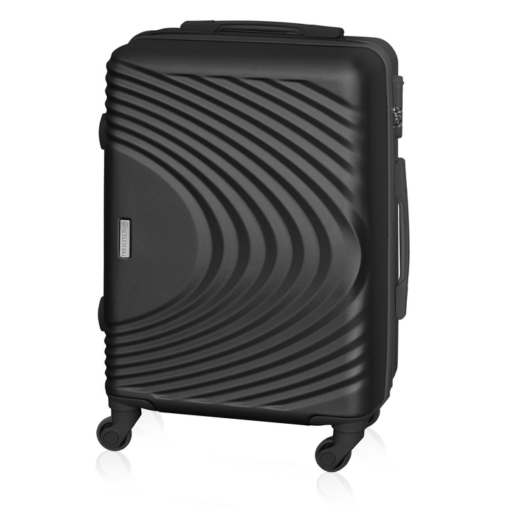 Troler mic Betlewski SINOPE, ABS, 4 roti, negru, 37x55x22 cm, capacitate 38 L