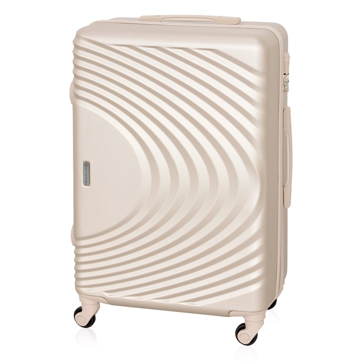 Troler M, Betlewski, SINOPE, 4 roti, ABS, bej, 42x66x25cm, capacitate 63l