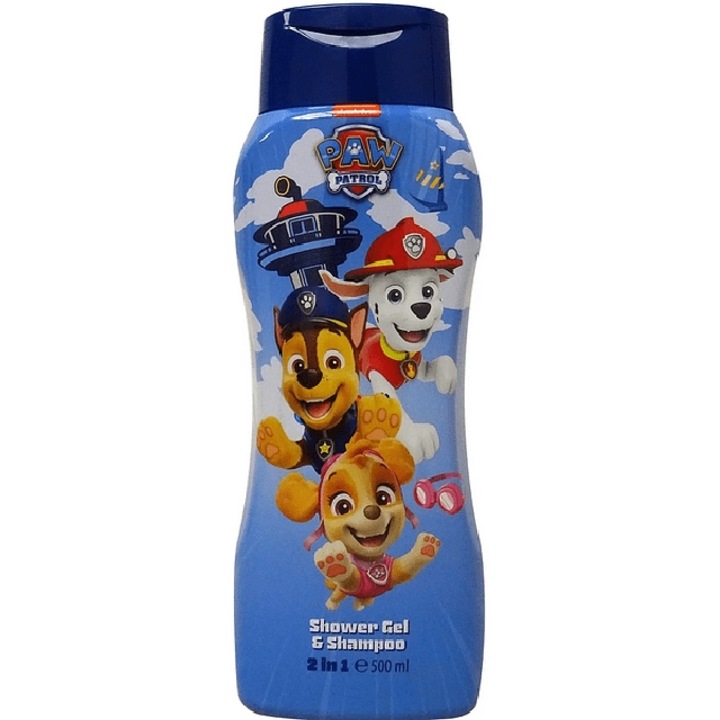 Gel de dus si sampon 2 in 1, Patrula Catelusilor, 500 ml