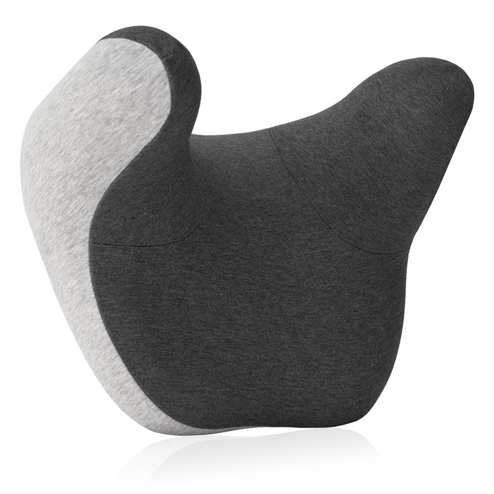Perna de calatorie Betlewski, 3 puncte de suport, gri, 32x27x29cm, cu husa de protectie