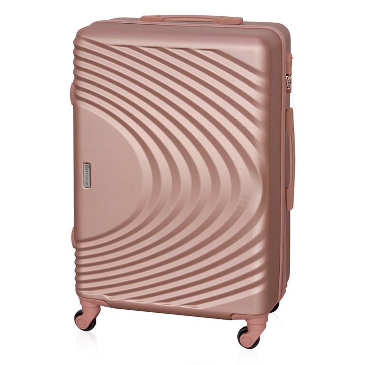 Troler M, Betlewski, SINOPE, roz, 42x66x25cm, 63L, 4 roti, ABS