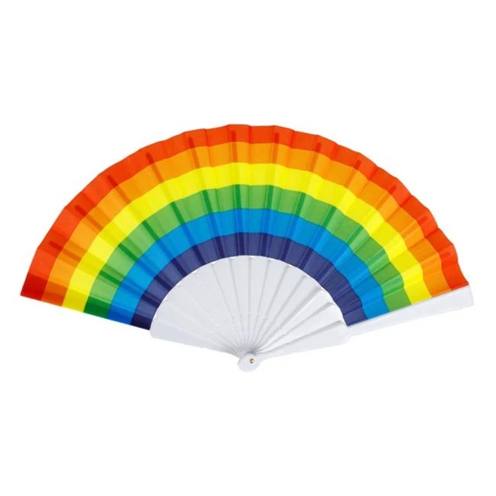 Evantai din Plastic Curcubeu 23cm