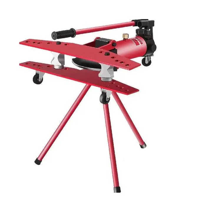 Hidraulikus csőhajlító gép, kézi 16 fogú, lökethossz 240 mm, piros