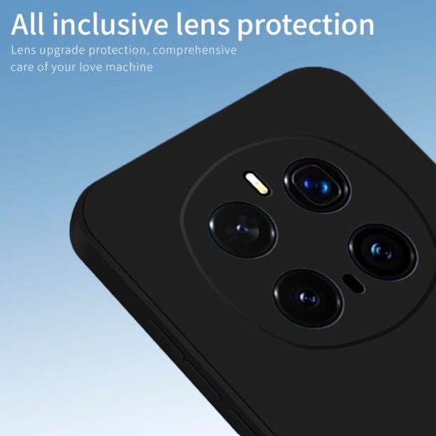 Husa telefon compatibila cu Honor Magic7 Pro, Soft Silicone Premium, Anti-Soc, Protectie camera, Microfibra interior ( catifea ), Margini Ridicate pentru Protectia Ecranului, Negru