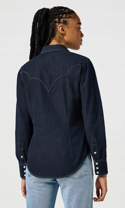 Camasa Wrangler, Heritage, croiala slim, bleumarin, denim