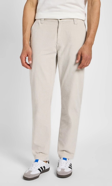 Pantaloni chino Lee, relaxati, ecru, din material textil reciclat, W30-L32 US