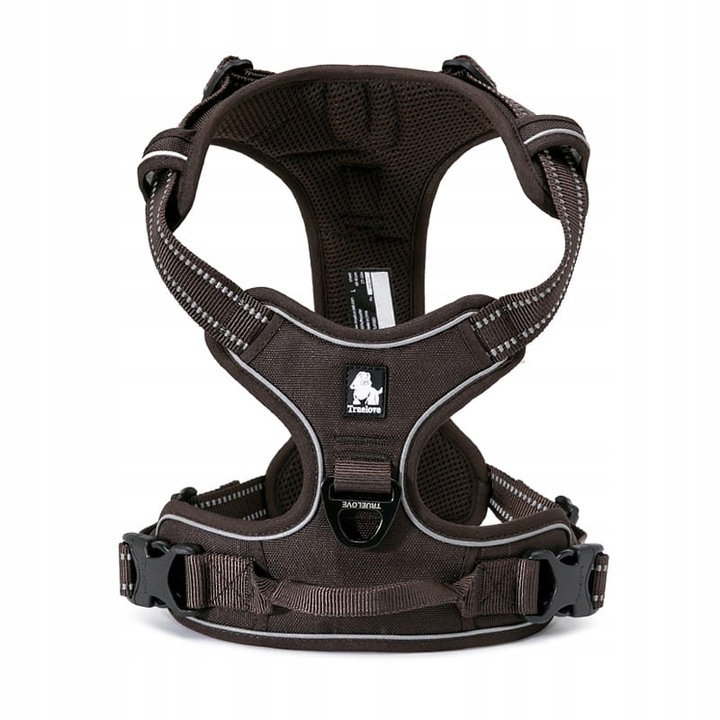 Ham pentru caini Truelove Front Line M, culoare maro, pentru caini de pana la 16 kg, cu doua puncte de prindere, ajustabile