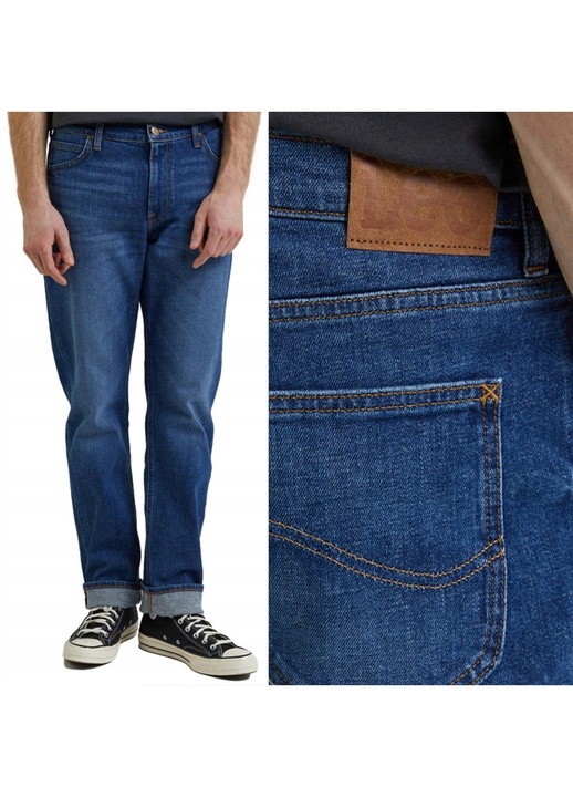 Blugi bărbați Lee West albastru L34, Albastru