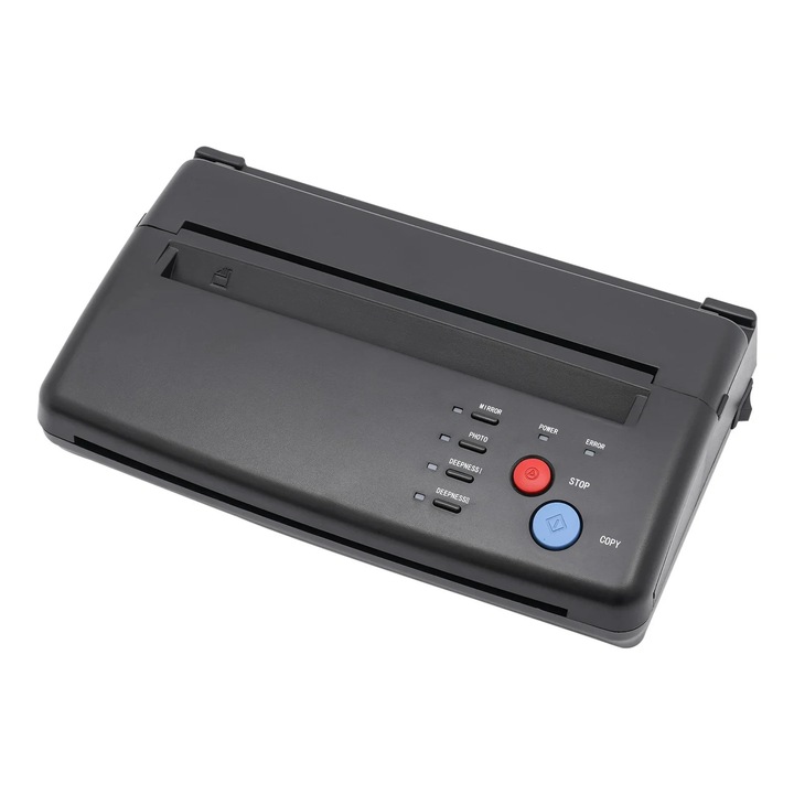 Машина за трансфер на татуировки, A4, Компактен дизайн, Черен