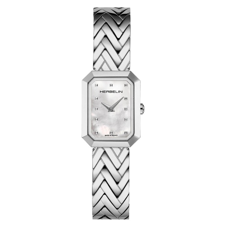 Ceas dama, Michel Herbelin, Otel, Octogon, Waterproof 30 m, 20 mm, Argintiu