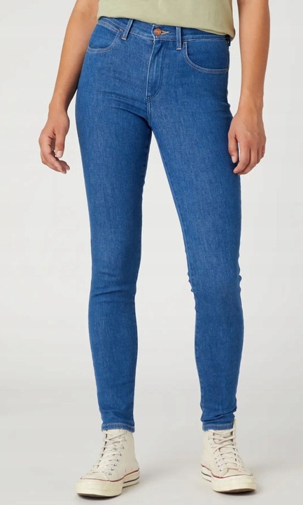 Blugi dama Wrangler LoveYou, bumbac/poliester/elastan, albastru