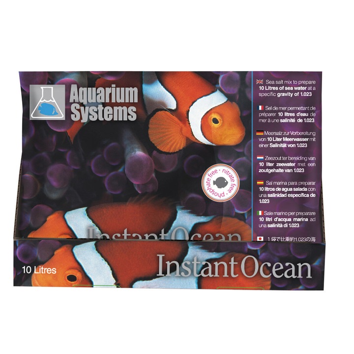 Sare sintetica pentru acvarii, Aquarium Systems, Instant Ocean, 360g, fara fosfati si nitrati