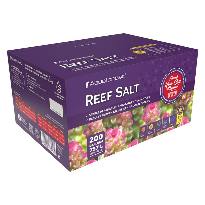 Sare de recif Aquaforest 25kg (set 5x5kg), solutie acvaristica pentru cresterea coralilor