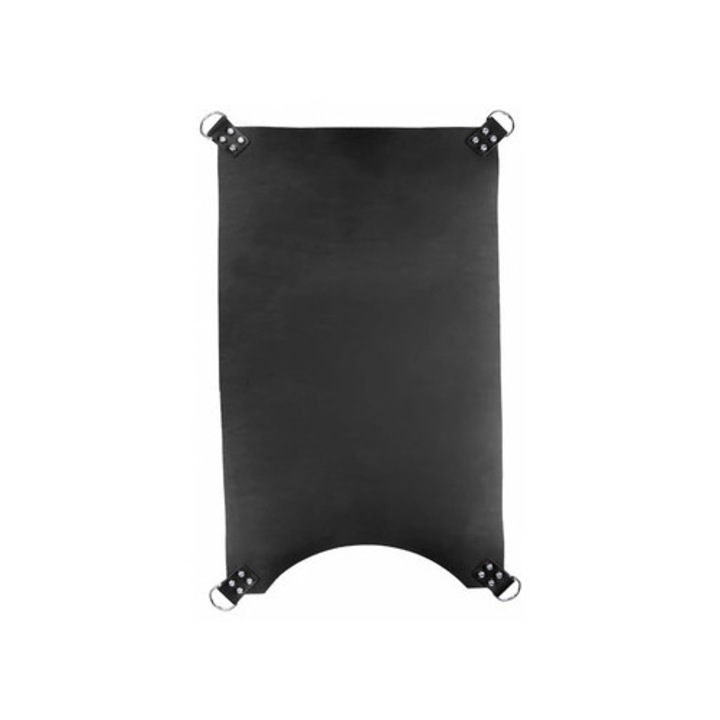 Curea din piele, Sling Shot, 4 puncte de prindere, 100x62cm, neagra