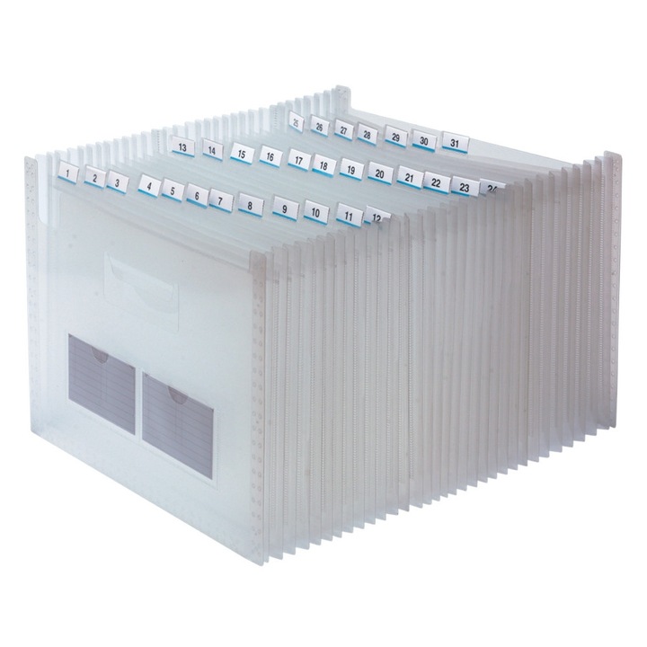 Irattartó doboz, Pentel, 32 rekeszes, fehér