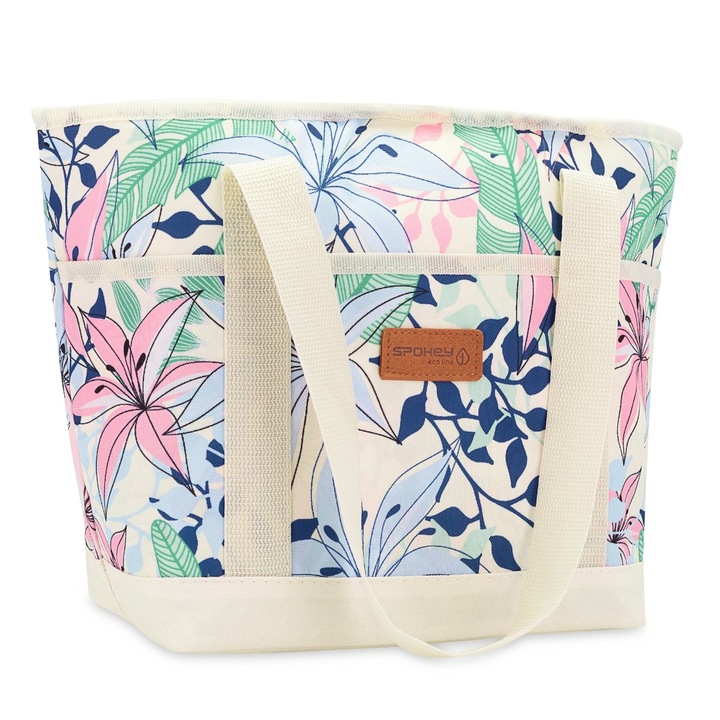 Spokey ECO SIMPLY termo táska, 12L, 39x15x27cm, virágmintás