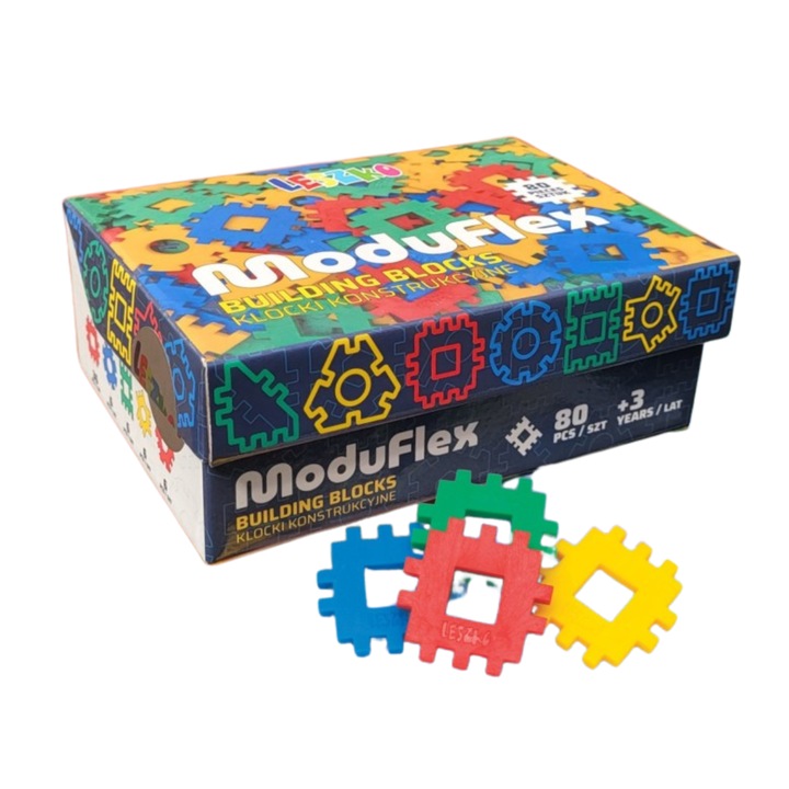 Конструктор Klocki Moduflex - 80 LESZKO, многоцветен