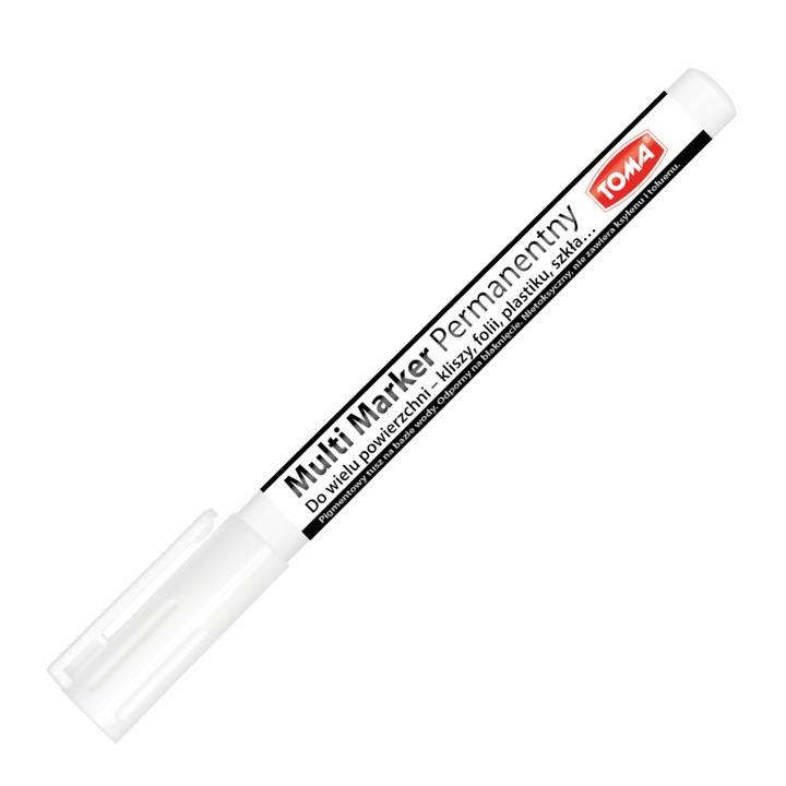Marker permanent Toma, 1.5mm, alb
