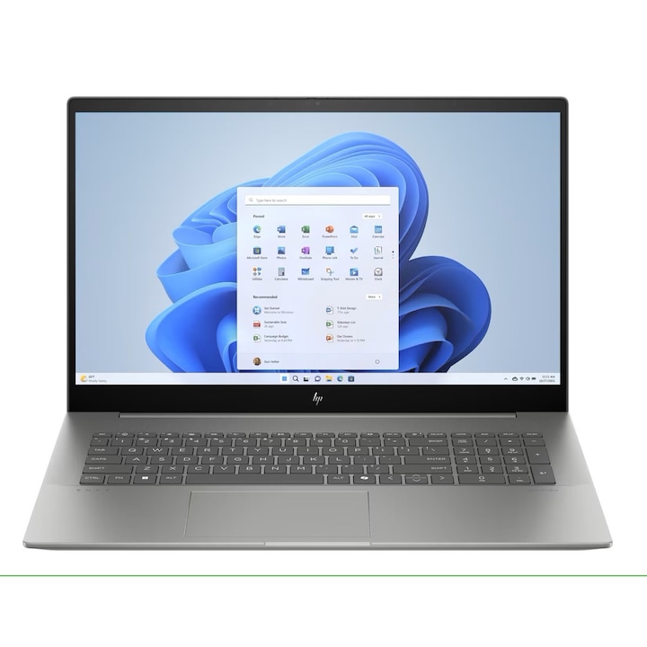 HP Envy 17 laptop, 17.3" Full HD érintőképernyő, Intel® Core™ Ultra 7 155U akár 4.8 GHz-ig, 16 GB RAM DDR5, 1 TB SSD, NVIDIA® GeForce® RTX 3050 4 GB, Windows 11 Home, ezüst színű