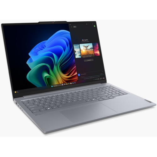 Laptop Lenovo ThinkBook 16 G7 QOY, 16" WUXGA, Qualcomm Snapdragon X Plus X1P-42-100 pana la 3.4 GHz, 32 GB RAM LPDDR5x 8448, 1 TB SSD, Qualcomm Adreno GPU, Windows 11 Pro, Luna Grey 1 TB