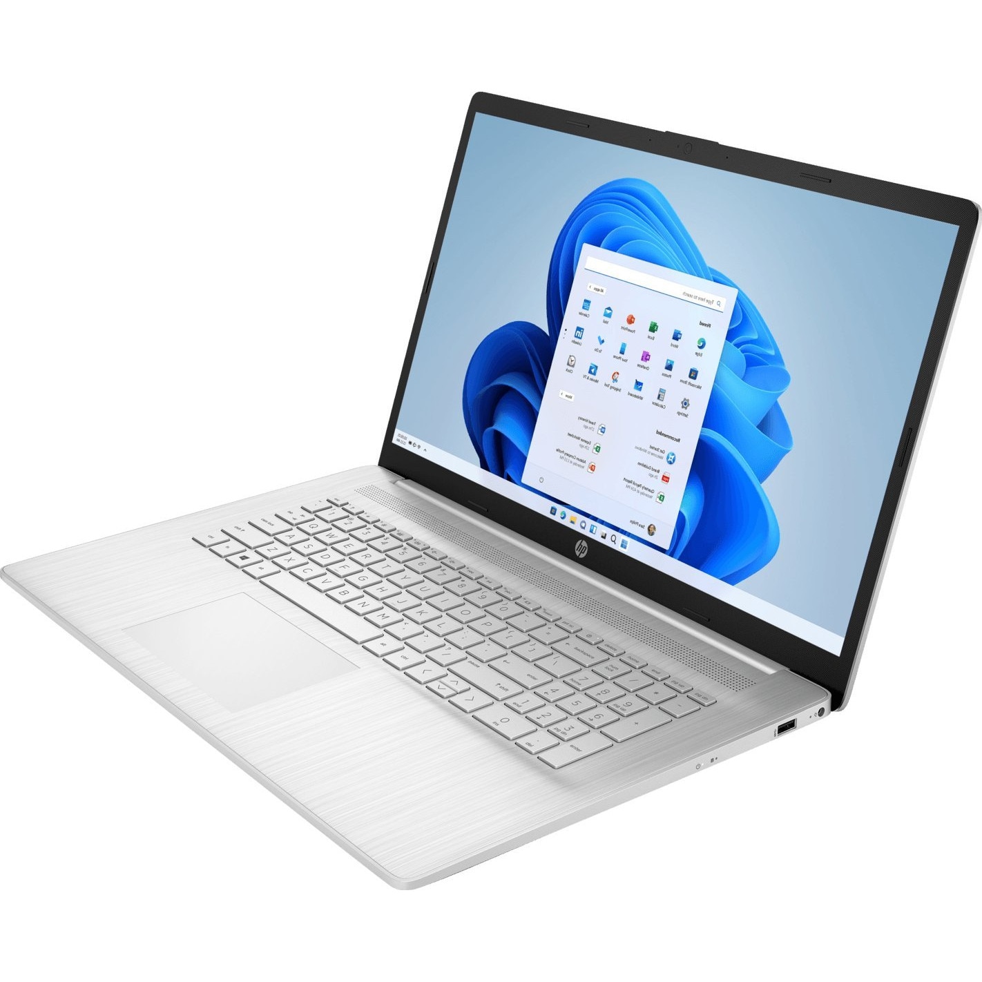 Laptop HP 17, 17.3" Full HD, Intel® Core™ i5 1235U pana la 4.4 GHz, 8 GB RAM DDR4 3200, 512 GB SSD, Intel Iris Xᵉ Graphics, Windows 11 Home, Natural Silver 512 GB