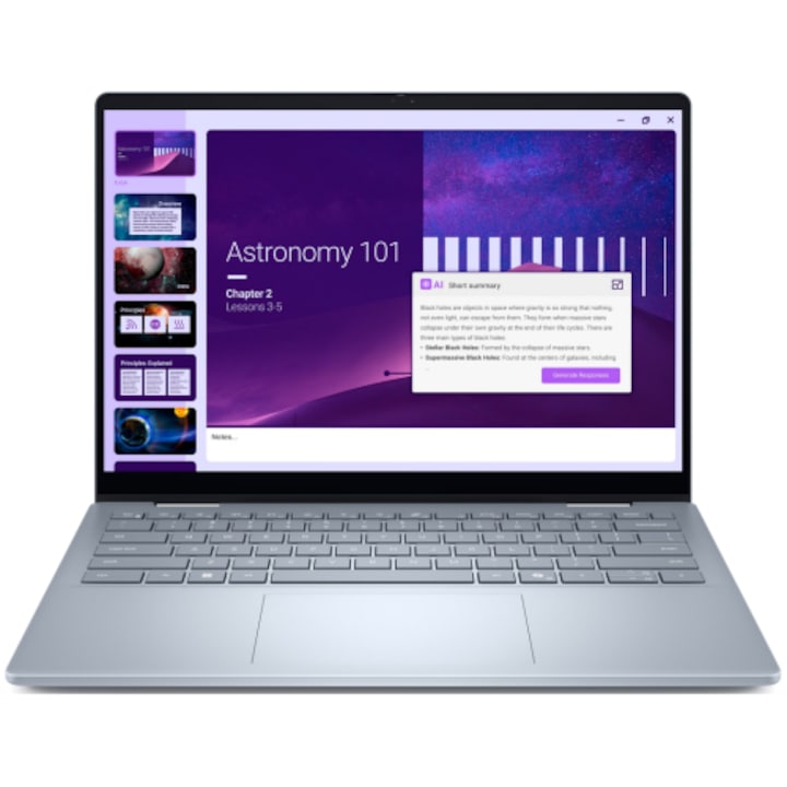 DELL 14 Plus Hybrid laptop (2 az 1-ben), 14" Full HD+ érintőképernyő, Intel® Core™ Ultra 9 288V akár 5,1 GHz-ig, 32 GB RAM LPDDR5x, 1 TB SSD, Intel Arc Graphics, Windows 11 Home, Jégkék