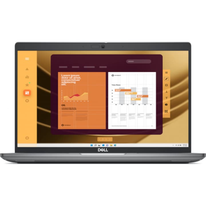 DELL Latitude 5450 laptop, 14" Full HD, Intel® Core™ Ultra 7 165U akár 4.9 GHz-ig, 16 GB RAM DDR5, 1 TB SSD, Intel Graphics, Windows 11 Pro, szürke