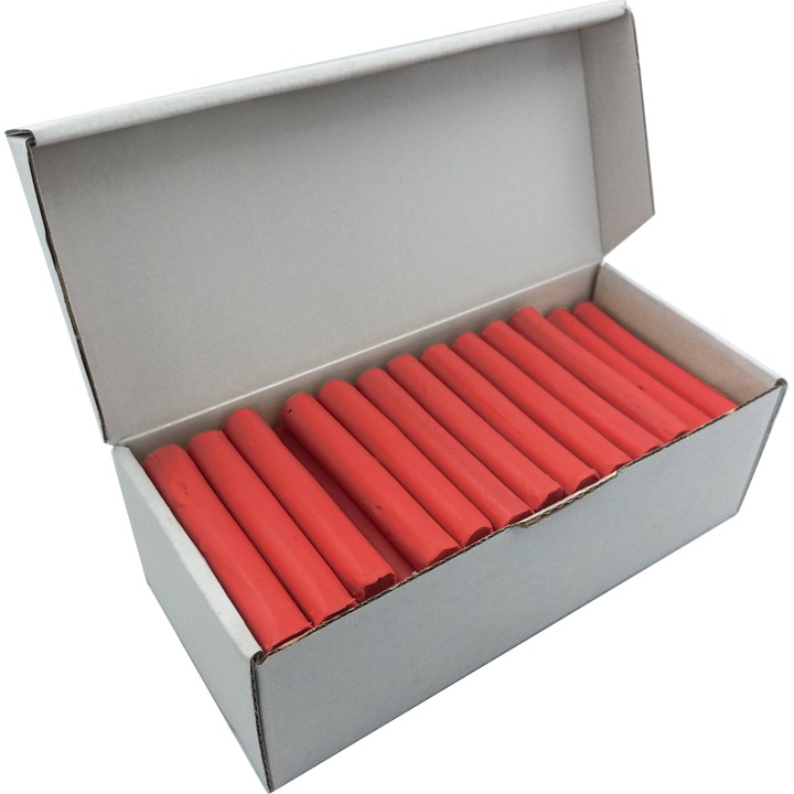 Plastilină Mona, set 15 buc, roșie, 1 kg, 7-8cm x 1cm