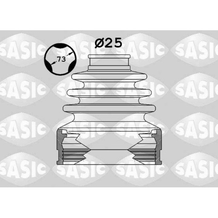 SASIC 1906083 kardántengely-burkolat készlet