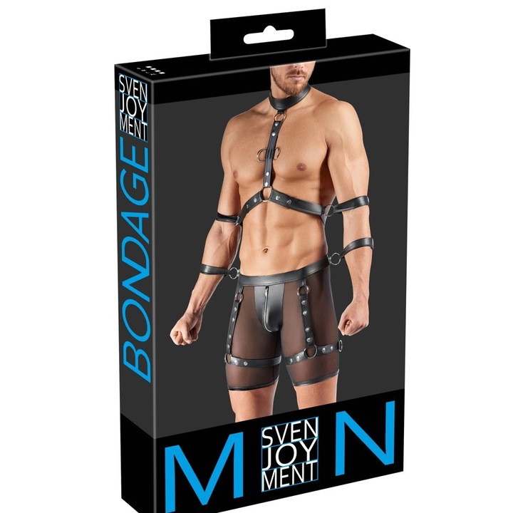 Секси шорти с харнес Svenjoyment BONDAGE, Полиестер, Полиамид, Еластан, Размер L