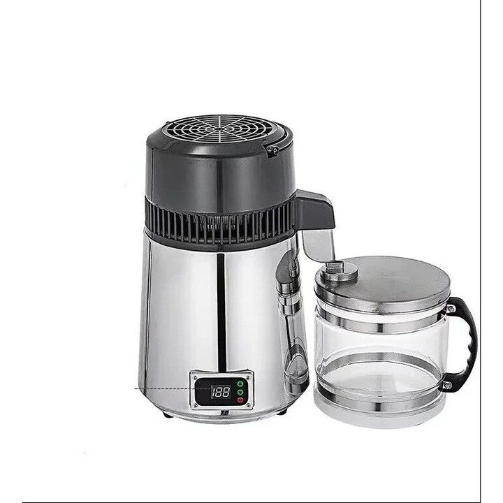 Víz desztilláló, 4L, állítható hőmérséklet, 750W, 38x20,6cm, fekete