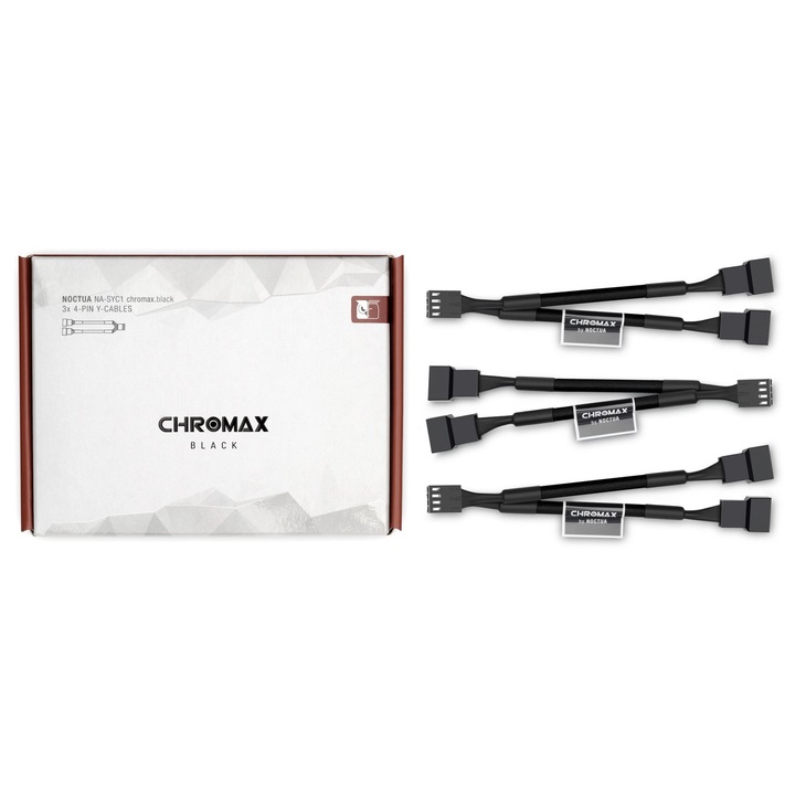 Cabluri tip Y pentru 4-Pin PWM, set 3 bucati, negru