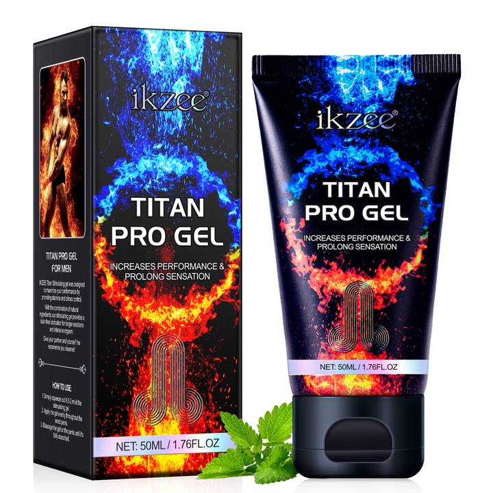 Pentru marirea penisului si erectii puternice, produs prelungire act sexual, Titan Gel Pro, gel natural marire penis, gel marire penis, creste penisul cu 6 cm si prelungeste actul sexual, 50 ml