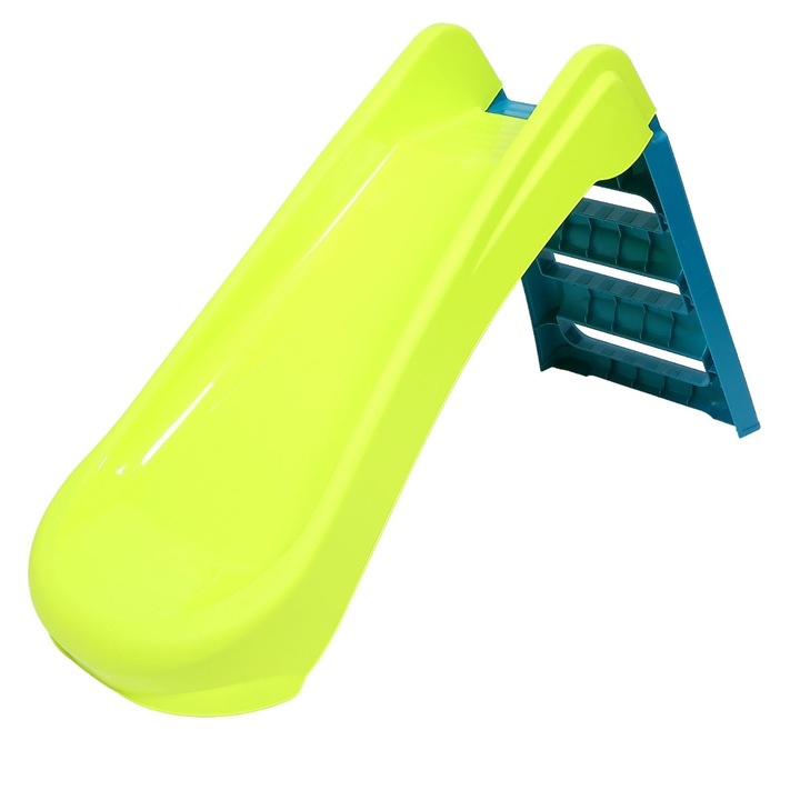 Tobogan copii Junior M719-001-0190, cu scara, verde, 131.5 x 48.5 x 72 cm