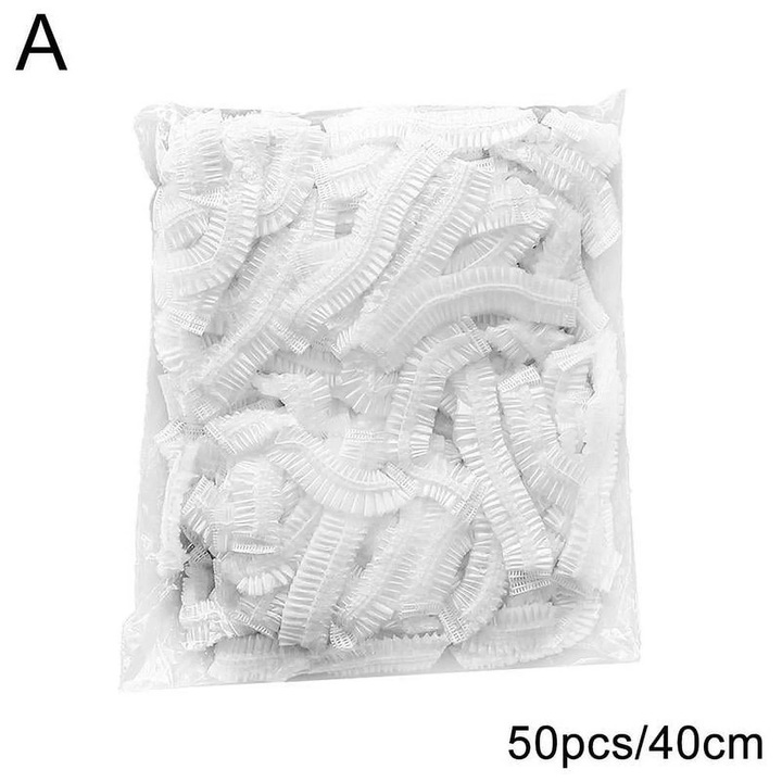 Újrafelhasználható edényfedők, 50 db, rugalmas, átlátszó, 40 cm