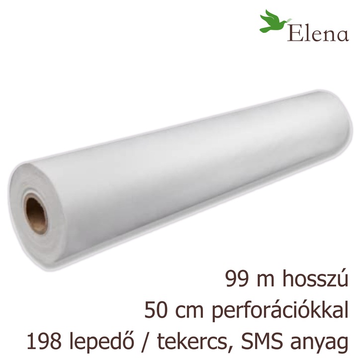 Cearsaf de unica folosinta Elena 80 cm * 99 m (20 g/m2, SMS) cu perforatii de 50 cm