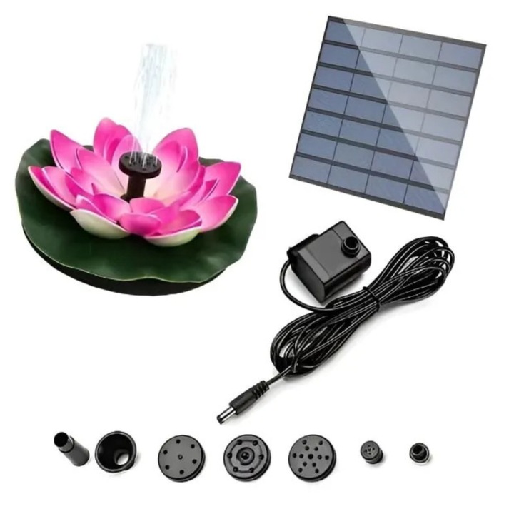 Fantana arteziana solara, forma de lotus, durabila, personalizabila si perfecta pentru fiecare anotimp - SOLOTUS