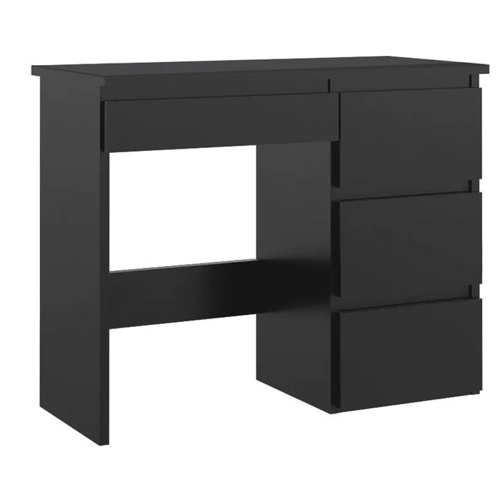 Компютърно бюро Beta 3 с 4 чекмеджета, 94x43x75 см, черно покритие