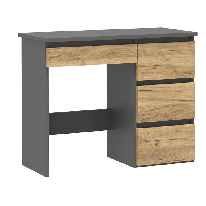 Компютърно бюро Beta 3 с 4 чекмеджета, 94x43x75 см, антрацит/занаятчийски цвят