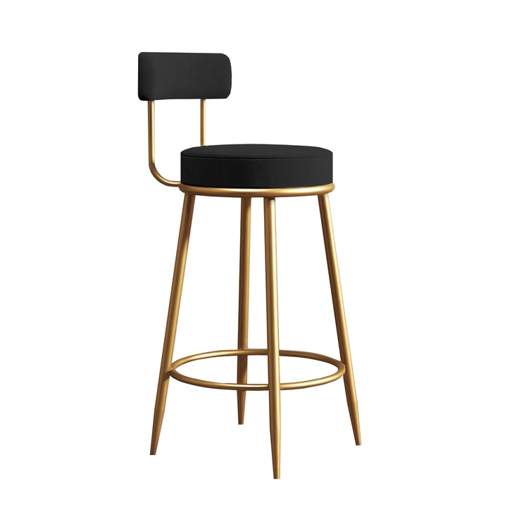 Scaun de bar 2HOME, living, bucatarie, comercial Mirra, Negru