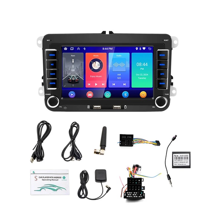 TRB 7″ GPS, Wifi, Android Carplay autórádió, multimédia, fejegység Volkswagenhez, Skodahoz, Seathoz