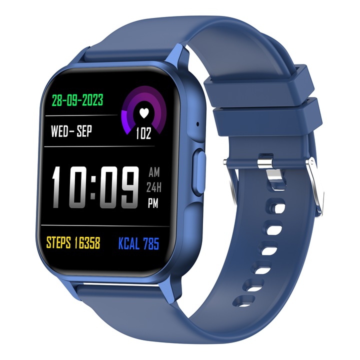 Ceas Smartwatch COOSTAR, CR0069, Apeluri Bluetooth, Monitorizare ritm cardiac, SpO2, Tensiune arteriala, Monitorizare somn, Notificari, Moduri sport, Rezistenta la apa IP67/IP68