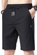 Pantaloni Scurti pentru Baieti sau Barbati, tip Trei Sferturi, pentru Plaja, Sala sau Plimbare, Confortabili si Usori, Negru, S, PriStyle®