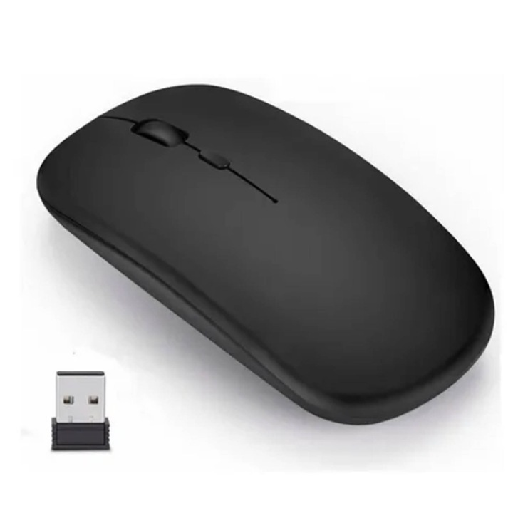 Mouse wireless ergonomic, 800-1600DPI, design silentios, plastic, negru, 11.2x5.8x2.5cm