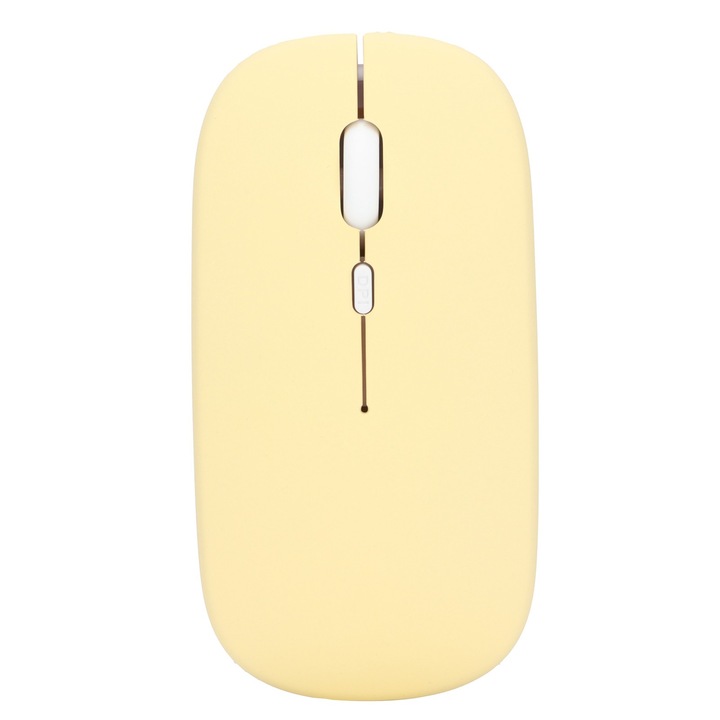 Безжична ултратънка мишка, жълта, 800-1600 DPI, комплект аксесоари за офис и гейминг