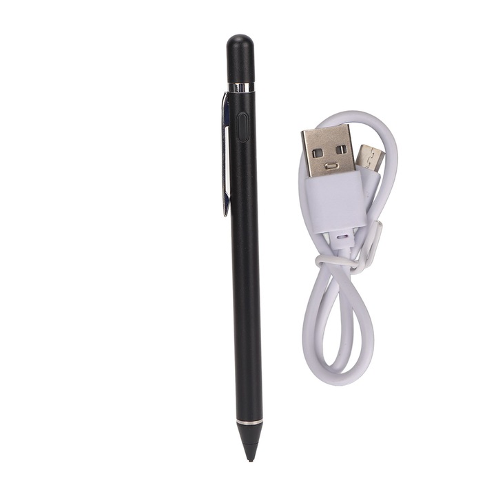 Stylus universal Zeaicos, varf subtire 1-2mm, compatibilitate larga, negru