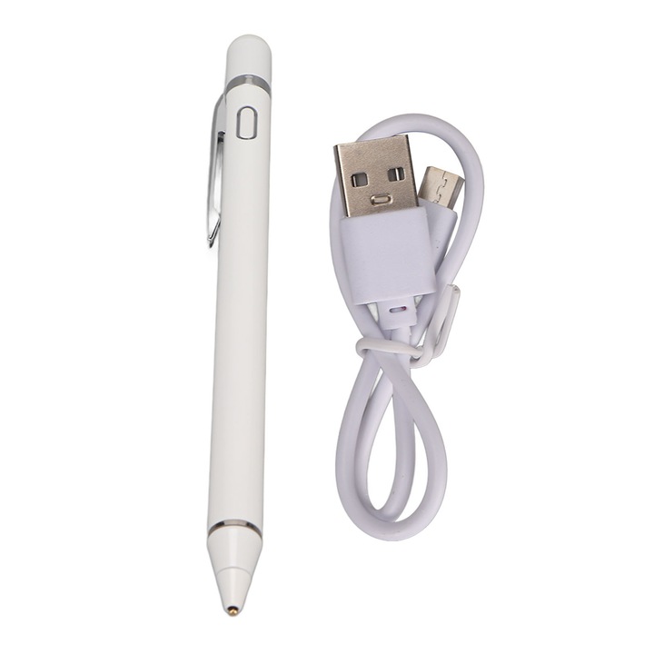 Stylus universal Zeaicos, varf subtire 1-2mm, compatibilitate larga, alb