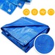 Prelata Premium Gardeon® Din Polietilena, Laminata Pe Ambele Parti, Impermeabila, Protectie UV, Colturi Intarite, Inele De Prindere Metalice, 6 x 8 Metri, Albastru